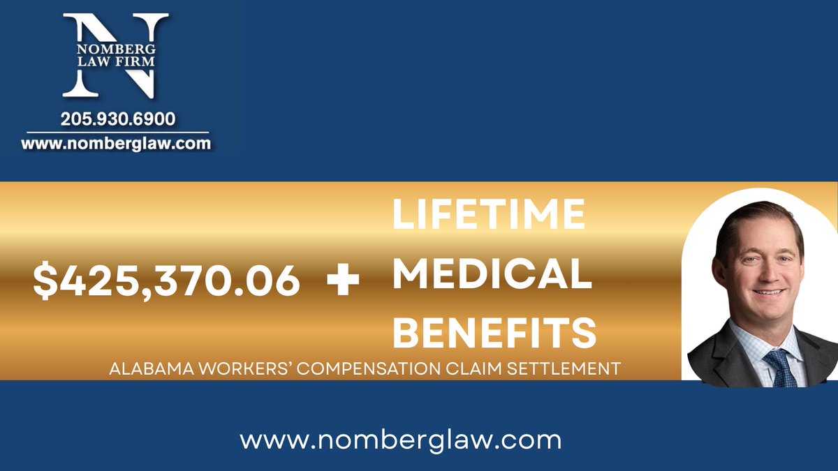Alabamaworkcomp's tweet photo. David Nomberg recently concluded an #Alabama #workcomp case for a coal miner. The settlement was $425,370.06 plus the employer paying for lifetime medical benefits. We are happy to help Alabama coal miners with their Alabama work comp claims! https://t.co/rLe1zGT5dL