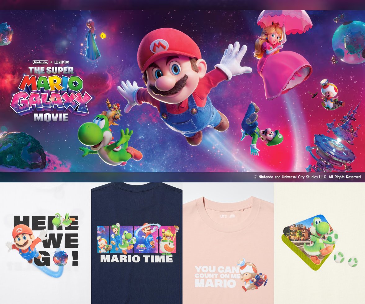 UNIQLO UT × ザ・スーパーマリオギャラクシー・ムービー コラボが2026