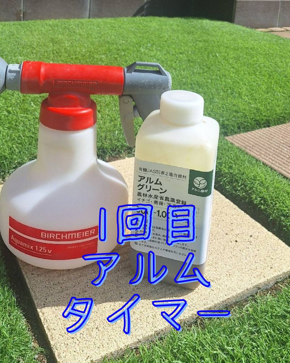 almtimer's tweet photo. アルムグリーンファンの皆様！
おはようございます。本日、㊗2026年第１回目のアルムグリーンタイマー通知日です。 各自地域の天気予報やご自身の計画、芝生の状況と相談の上、散布を行ってください。
散布しましたらぜひ、リポストやコメントで報告してください！ https://t.co/CnvaQO83Xj