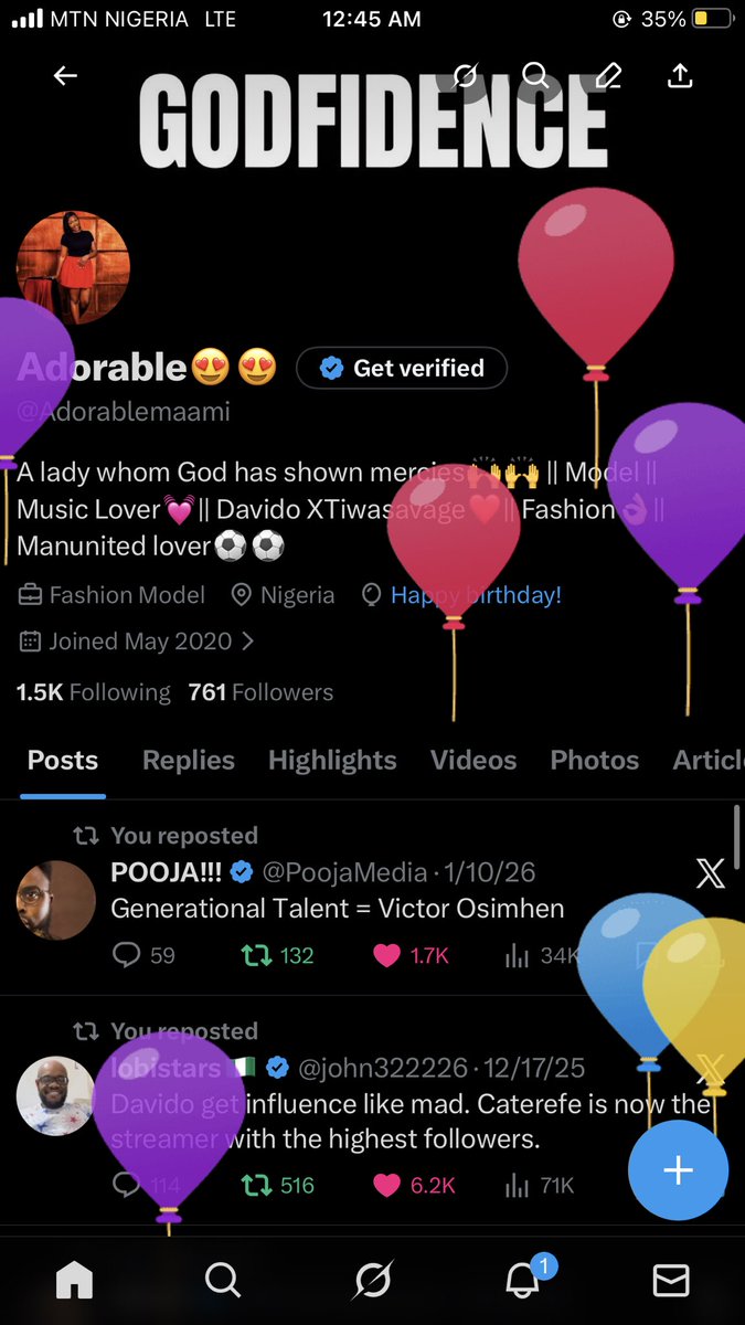 Adorablemaami's tweet photo. *HAPPY BIRTHDAY TO ME*🎂🍾🤍🥂

Today I celebrate not just another year of life, but the faithfulness of EL-RIO the God who sees me. 
I am deeply grateful for His goodness 
His endless kindness 

Than you Jesus, for seeing me, keeping me and blessing me beyond words. 🤍🥂 https://t.co/wMOloEuDxB