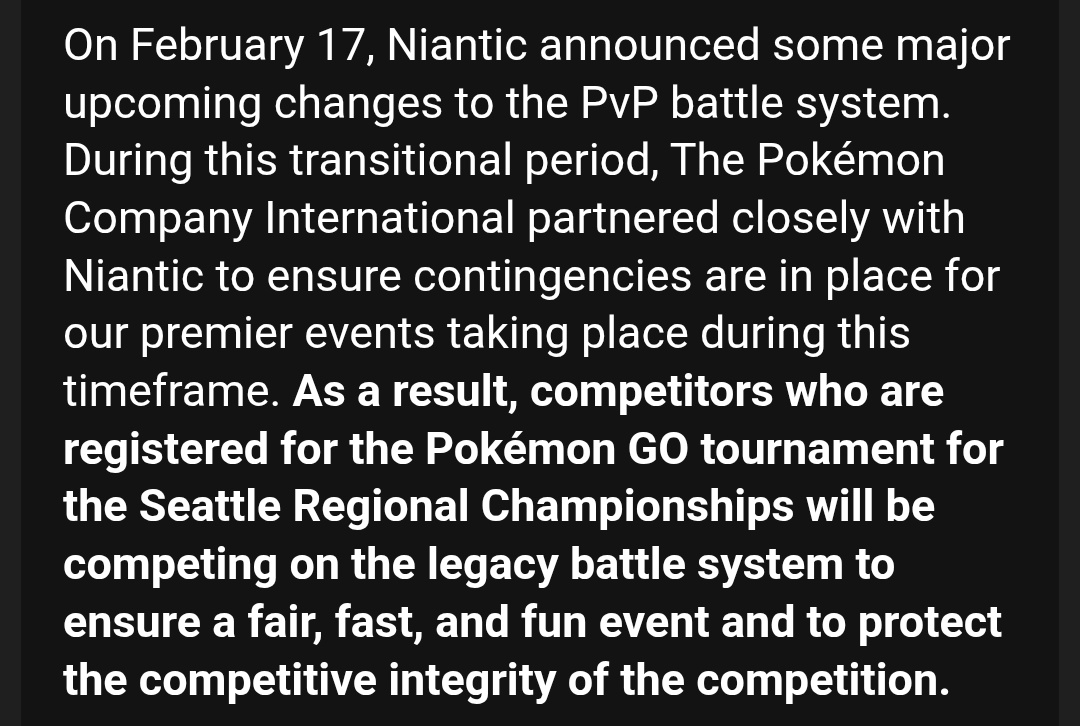 Official confirmation Seattle is on the old PvP system