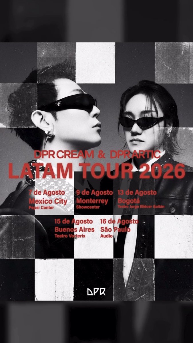cheesecake9563's tweet image. AHHHHH CREAM &amp;amp; ARTIC LATAM TOUR

📸 dpr_official — Feb 24, 2026 update