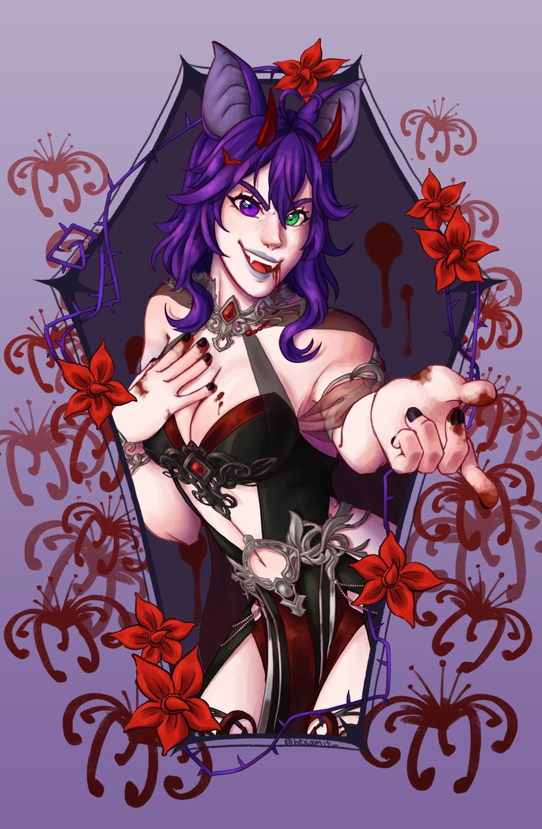 Ahhh I'm so happy! I was finally able to commission some art and the amazing Hexamis did just an amazing job! 

Please if your like their style please check them out!
vgen.co/Hexamis
twitch.tv/hexamis_
instagram.com/hexamis_