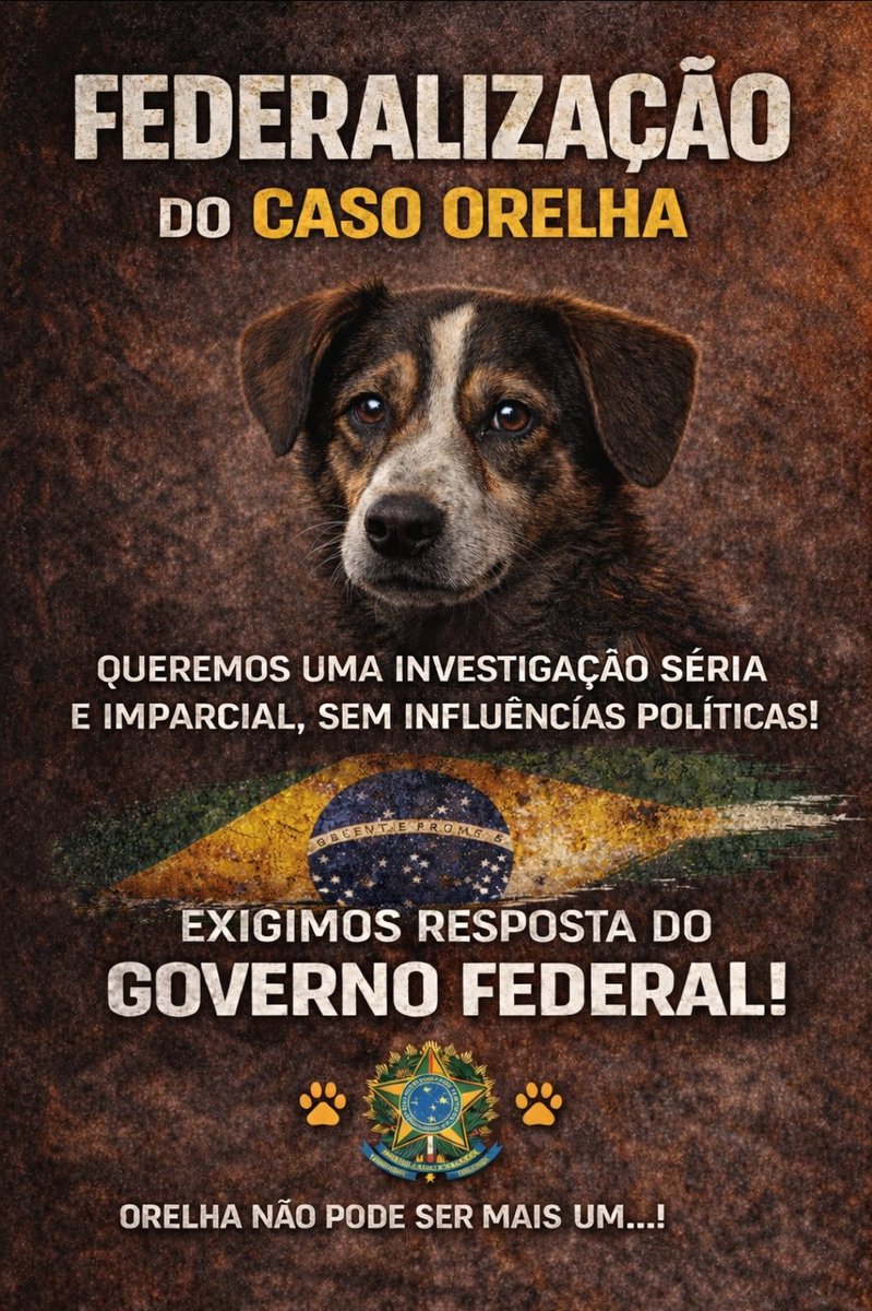 ORELHINHA LINDO.
VOCE NAO MORREU DE MANEIRA TAO VIOLENTA EM VAO.

#UnidosPorOrelha 
.