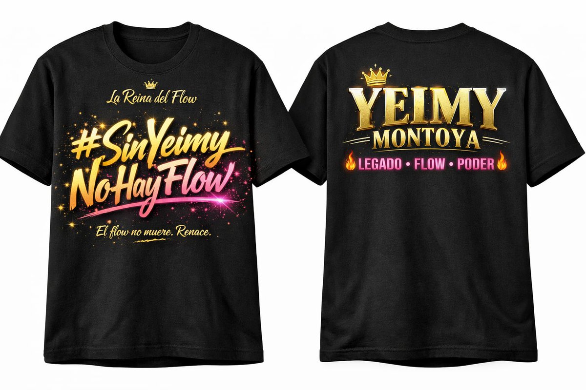oiganamitia_of's tweet photo. Todos deberíamos ir a  los eventos de la reina con la camiseta #SinYeimyNoHayFlow  #RechazamosLRDF3  #lareinadelflow3 https://t.co/inFGZUFoQU