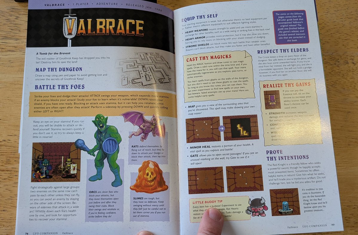 There is always lots of talk about how games don't come with manuals anymore but the truth is there are still options out there. But what Fangamer did with UFO 50 is pretty incredible. A full strategy guide, lots of hand-drawn maps and notes, even a fake newsletter. All played as