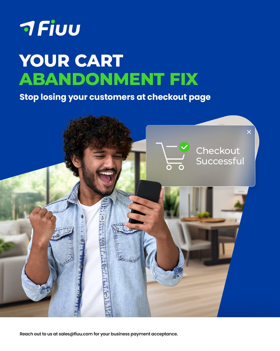FiuuPayment's tweet image. 𝐈𝐬 𝐲𝐨𝐮𝐫 𝐜𝐡𝐞𝐜𝐤𝐨𝐮𝐭 𝐩𝐚𝐠𝐞 𝐭𝐡𝐞 𝐫𝐞𝐚𝐬𝐨𝐧 𝐜𝐮𝐬𝐭𝐨𝐦𝐞𝐫𝐬 𝐛𝐨𝐮𝐧𝐜𝐞? 

Did you know that 𝟑𝟓% of shoppers will abandon their cart at #checkout if their preferred payment method isn’t available? Let your shoppers pay their way when you integrate with Fiuu.