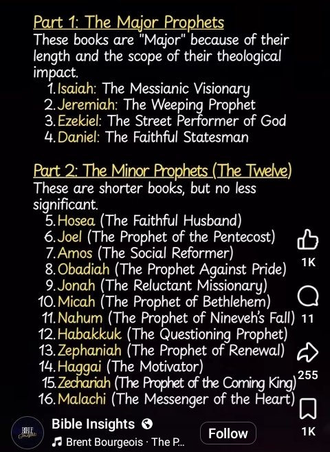 I am reading about one of these major prophets.