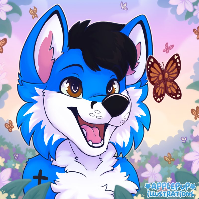 Gifts and a hug sticker featuring me for the lovely @HaIoFox