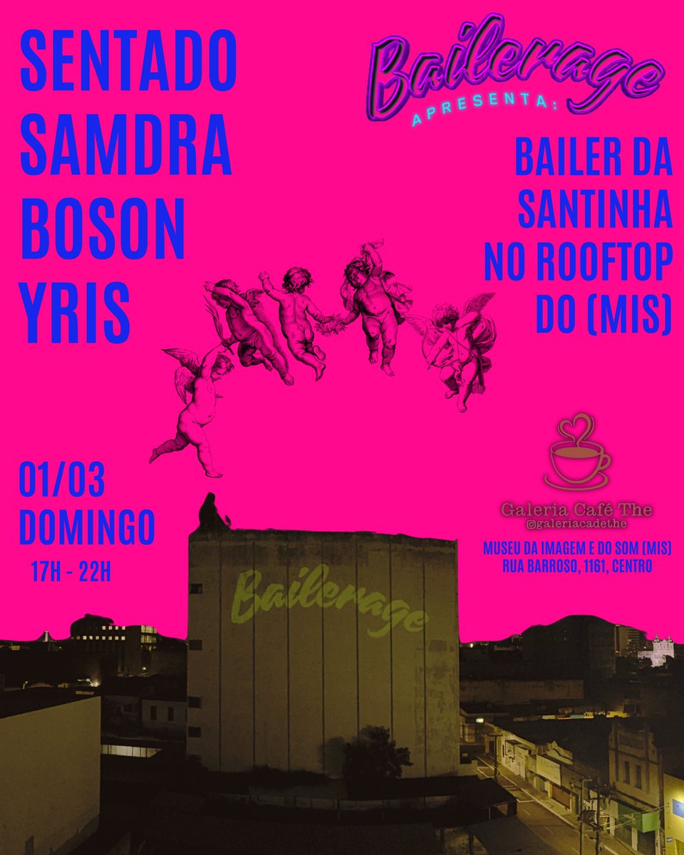 Dia 1º de março, domingo, tem Bailer da Santinha no Rooftop do Museu da Imagem e do Som (MIS)!