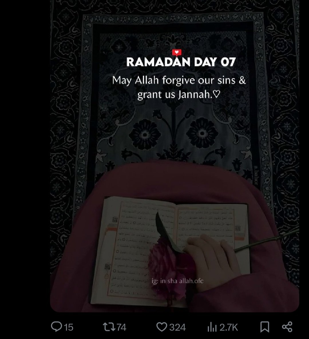 Mahiraah6's tweet photo. 🌙Ramadan day 7🌙 https://t.co/FkuWdfomei