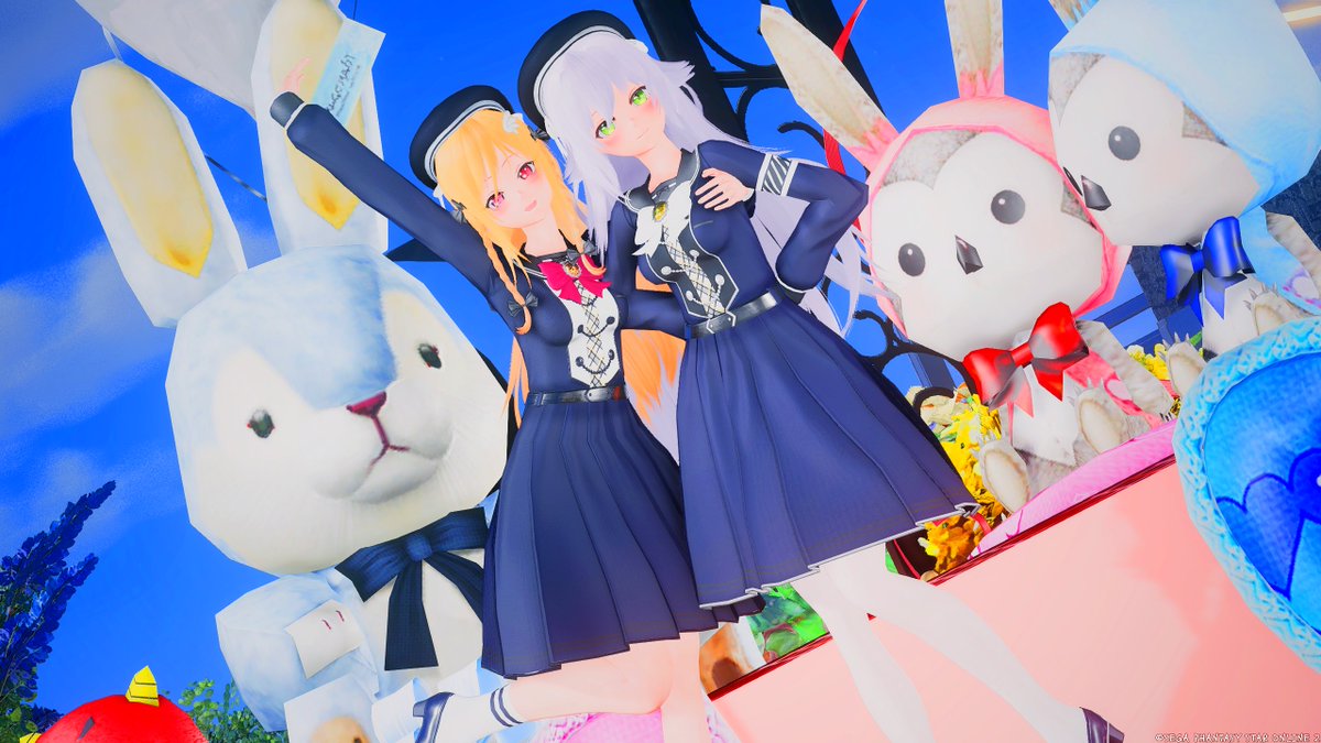 Admiral_SS's tweet photo. #PSO2NGS_SS 
#メンテの日なのでSSを貼る
ナナカととメルティセーラーで！ https://t.co/w93eBuYiXf