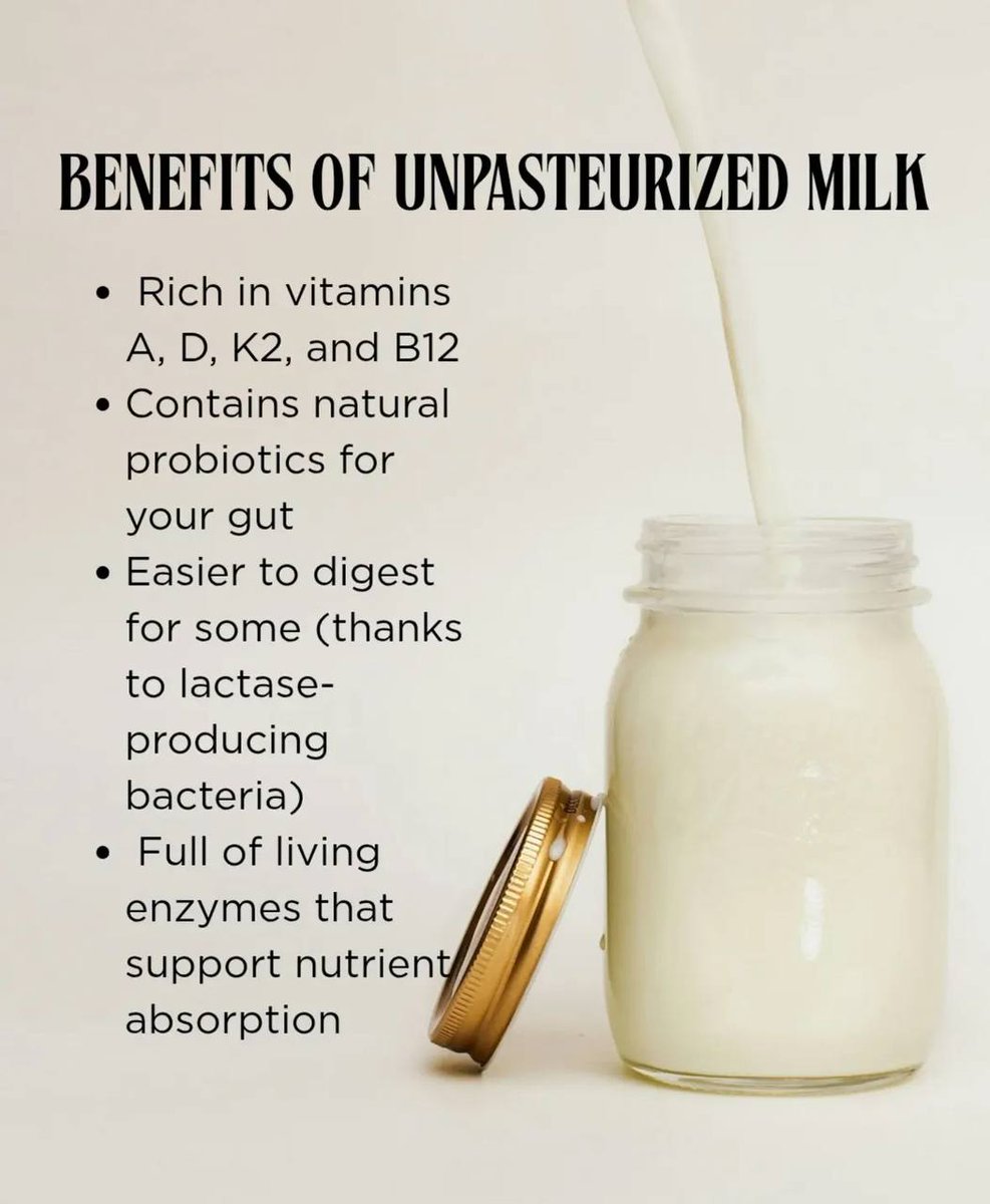 WHAT IS UNPASTEURIZED MILK?

Also known as raw milk, it's milk that has not been heat treated or processed. This means it keeps all of its natural enzymes, beneficial bacteria, and nutrients just as nature intended.

JOIN 👉 <a href="/DoctorQJr/">DoctorQJr</a> 👨‍⚕️🥼🩺