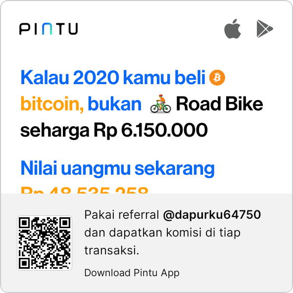 ijay8's tweet photo. Pakai referral @dapurku64750 dan dapatkan komisi di tiap transaksi.

https://t.co/FYmxuQFCXF https://t.co/wrou61UWX0