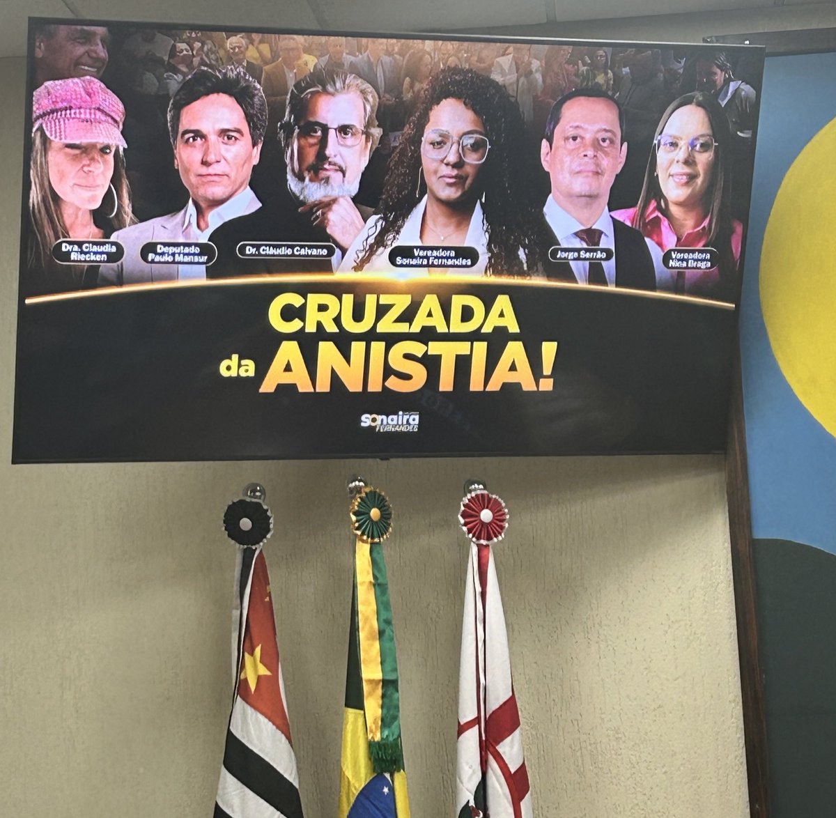 CRUZADA DA ANISTIA NA CÂMARA!

Libertem Bolsonaro! 

Mais uma iniciativa sensacional do <a href="/ClaudioLCaivano/">Claudio Luis Caivano</a> apoiada pela minha querida amiga, vereadora e futura deputada estadual por São Paulo, <a href="/Sonaira_sp/">Sonaira Fernandes</a> … 🇧🇷 #LibertemBolsonaro #BolsonaroEmCasa