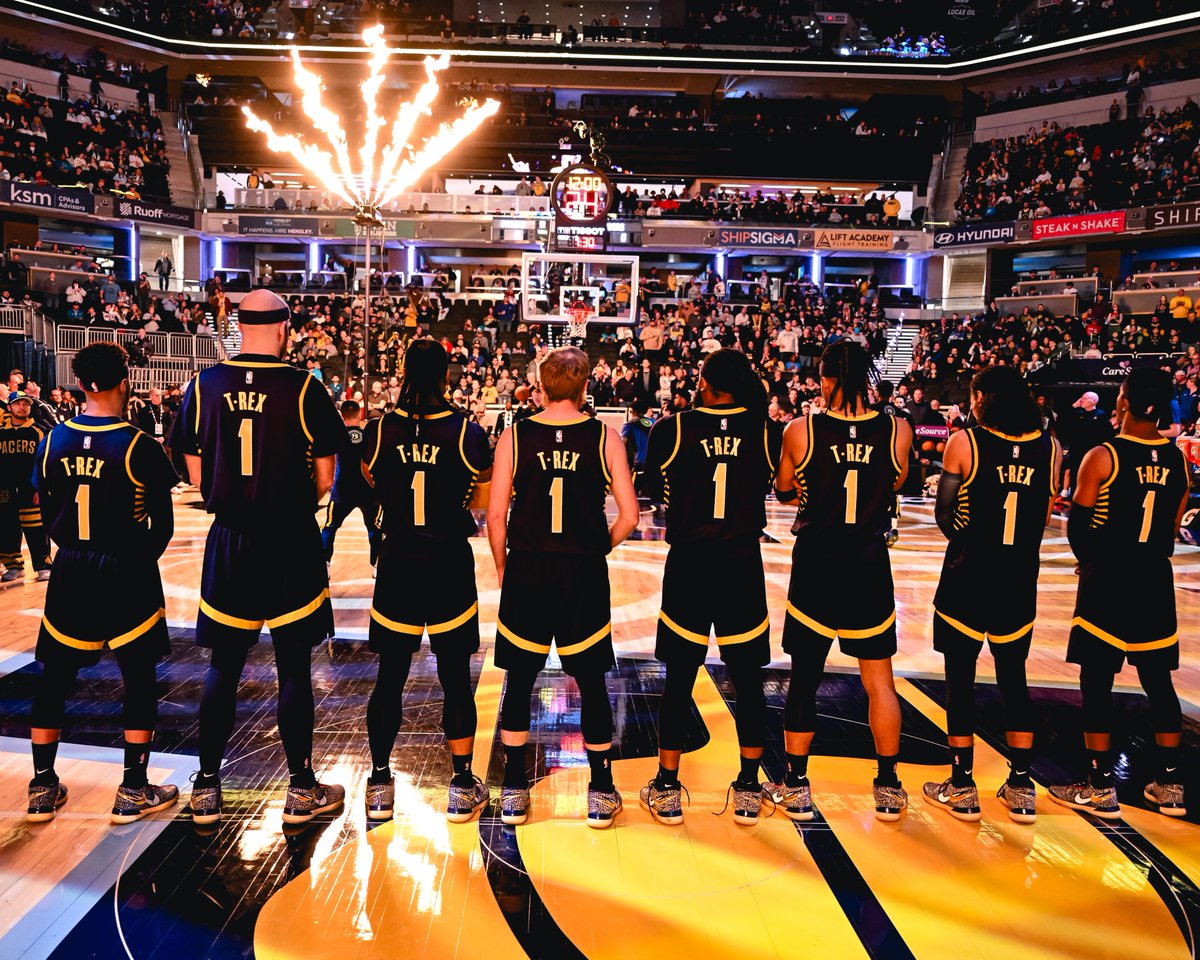 💛 T-Rex 💙
The Power Pack are wearing matching jerseys tonight in honor of Mikey Gray 🫶
Thank you for the joy, memories and light you helped bring to @GainbridgeFH. You’ll always be part of our Pacers family.