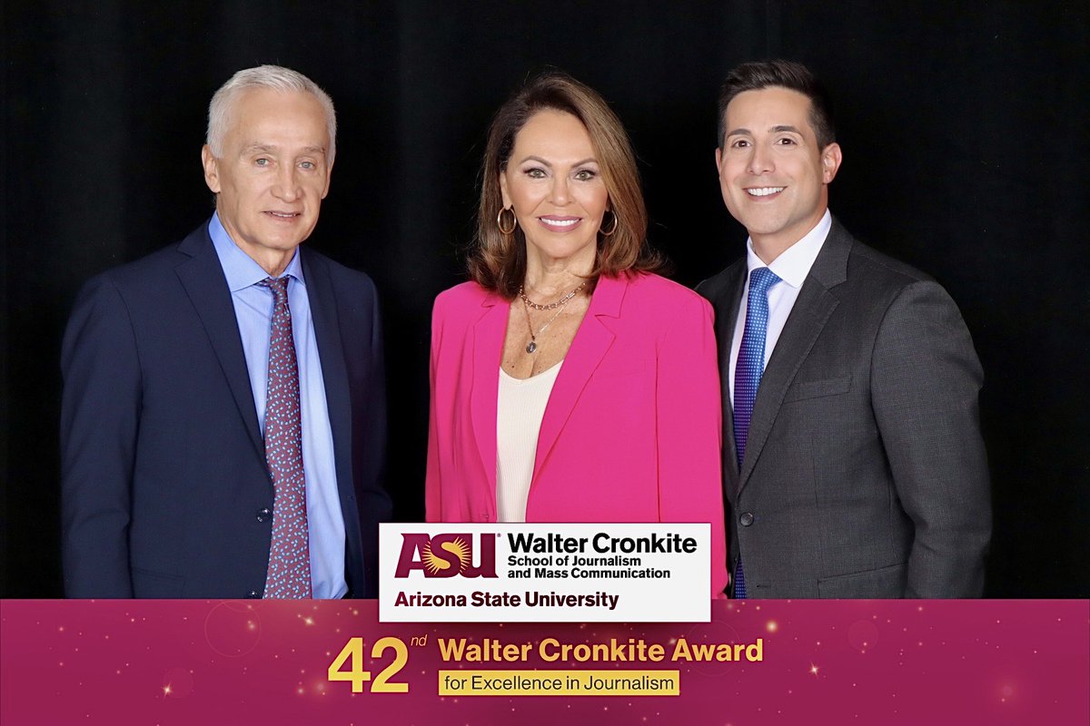 Congratulations to Jorge Ramos and Maria Elena Salinas on receiving the Walter Cronkite Award for Excellence in Journalism! A well-deserved honor! The way you have worked tirelessly to shine a light on issues impacting your community and beyond is something all of us journalists