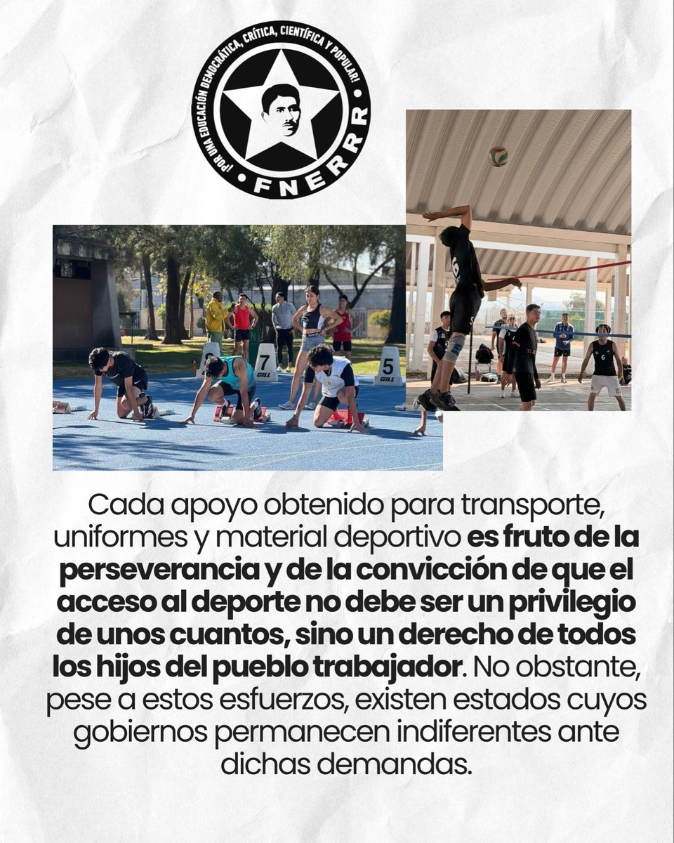 ¡𝐄𝐱𝐢𝐠𝐢𝐦𝐨𝐬 𝐚𝐩𝐨𝐲𝐨𝐬 𝐩𝐚𝐫𝐚 𝐝𝐞𝐩𝐨𝐫𝐭𝐢𝐬𝐭𝐚𝐬 𝐩𝐚𝐫𝐚 𝐪𝐮𝐞 𝐩𝐮𝐞𝐝𝐚𝐧 𝐚𝐬𝐢𝐬𝐭𝐢𝐫 𝐚 𝐥𝐚 𝐄𝐬𝐩𝐚𝐫𝐭𝐚𝐪𝐮𝐞𝐚𝐝𝐚 𝐃𝐞𝐩𝐨𝐫𝐭𝐢𝐯𝐚ⵑ
🫵🏼⚽️⛹️‍♀️

Para que las 32 entidades federativas estén representadas, los estudiantes de la FNERRR realizan de gestión