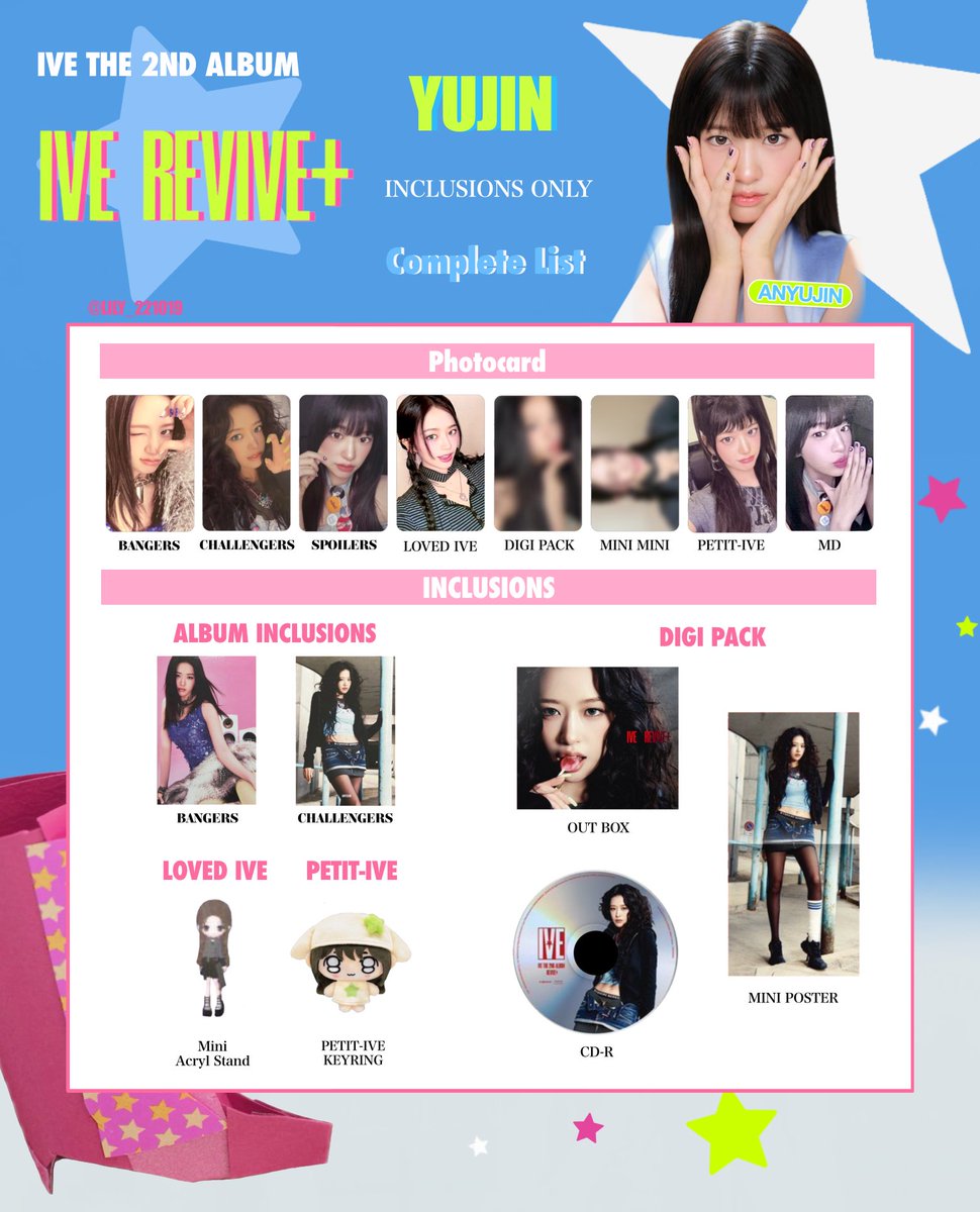 IVE【 REVIVE+ 】 全員 トレカ 一覧 🖤💫 INCLUSIONS Photocard List