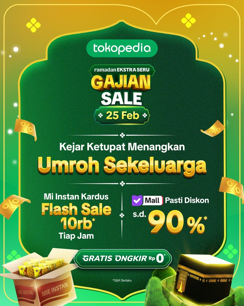beneran ni mi instan 1 dus 10rb di #TokopediaGajianSale? ini yang gak standby biasanya cuma bisa liat orang lain dapet 😭 beli di tokopedia.link/rmdhomepage