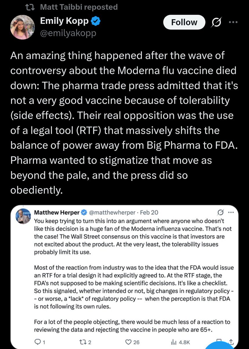 Matt Taibbi's Racket News was going to make changes after the departure of drunk loudmouth Walter Kirn.

That direction is anti-vax. Anyone surprised even a little bit?