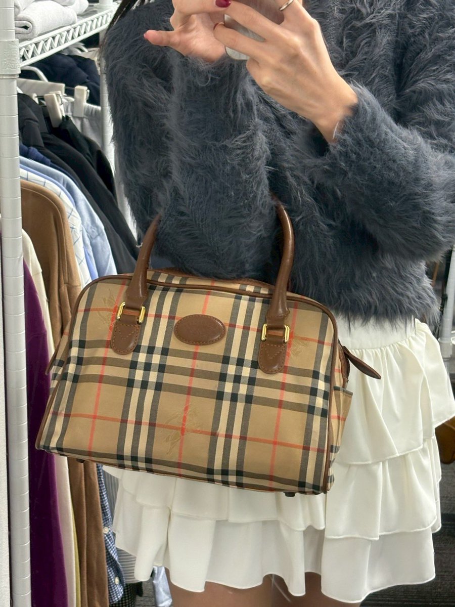 Vintage BURBERRYS バーバリー クラシックチェック ミニボストンバッグ