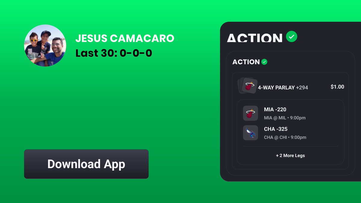 camacarojd's tweet photo. See all my bets in the Action App!: actionnetwork://profile?id=4551279 https://t.co/X1uZXO4JP1