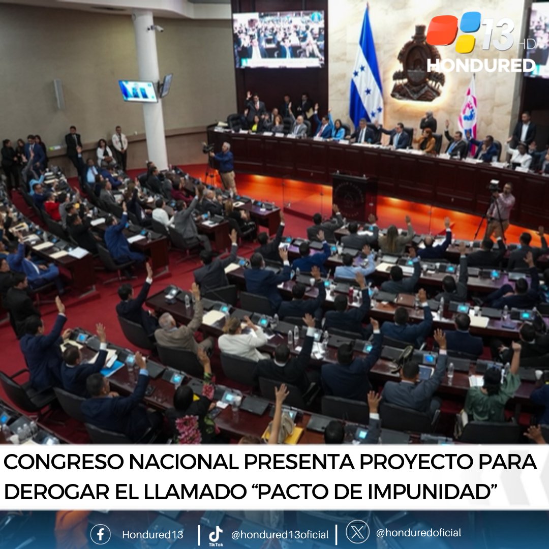 #HonduredNoticias | La vicepresidenta del Poder Legislativo, <a href="/LissiCano/">Lissi Matute Cano</a>, presentó un proyecto para derogar el Decreto 04-2022, conocido como 'Pacto de Impunidad 2.0', que otorgó cartas de libertad a destacados miembros del Partido Libre, investigados por delitos de corrupción.