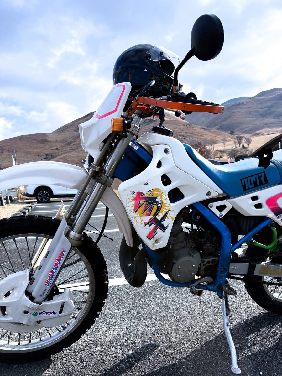 ブロックタイヤ、難しい…w #Kawasaki #kdx125sr #オフロードバイク