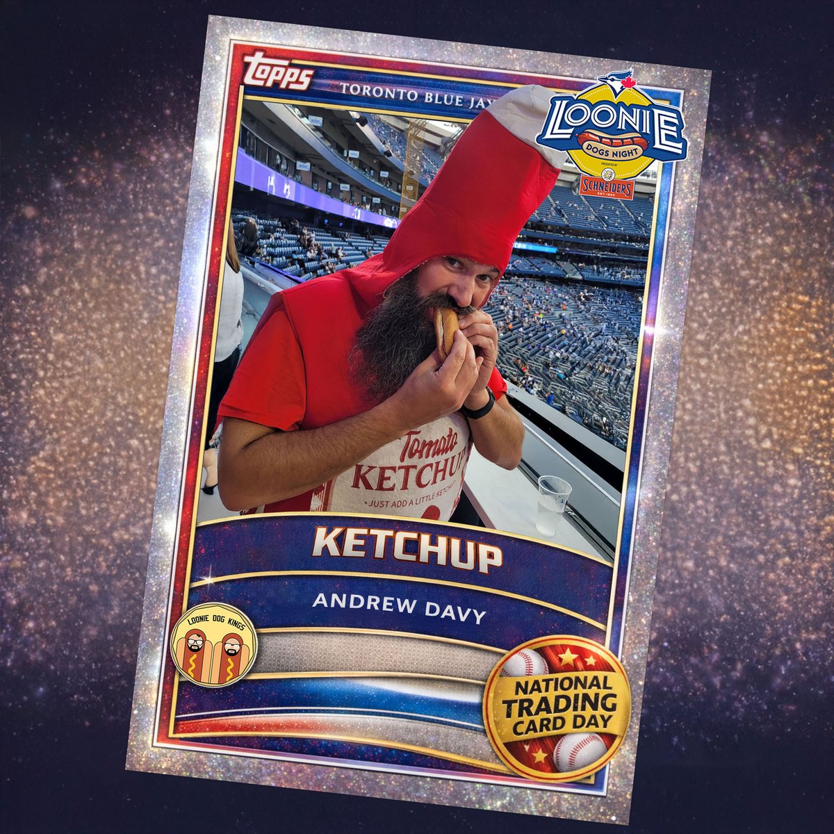 looniedogkings's tweet photo. CARD # LDK-04

KETCHUP 🔴
Andrew Davy
Position: Closer
Drip %: Elite

Game-used beard relic available upon request. 4/6
#NationalTradingCardDay https://t.co/mr25nY7Hqh