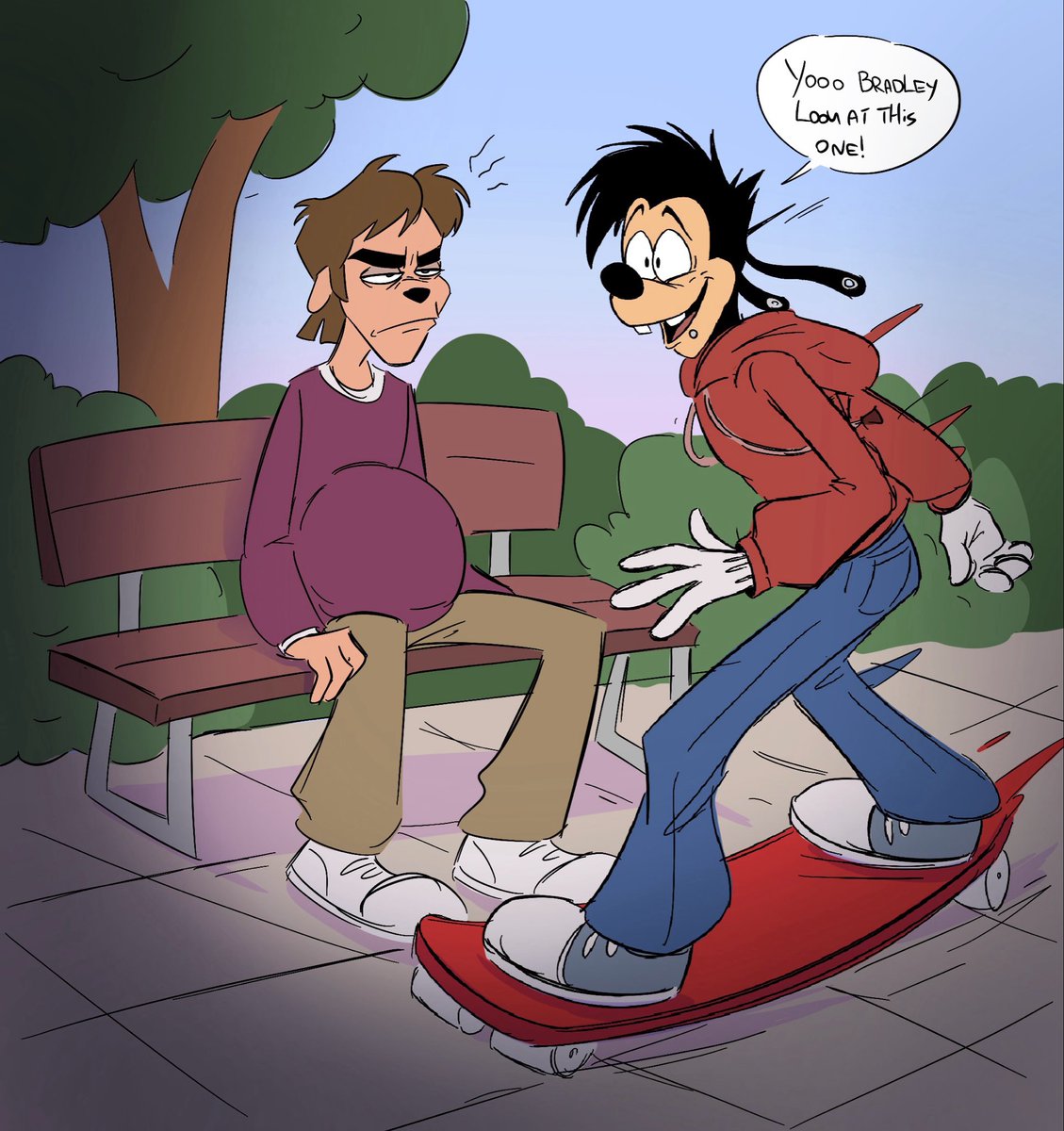 Today I bring you Bradley mpreg. Tomorrow? Who knows. 
—
#bradleyuppercrustiii #maxgoof #anextremelygoofymovie #maxley