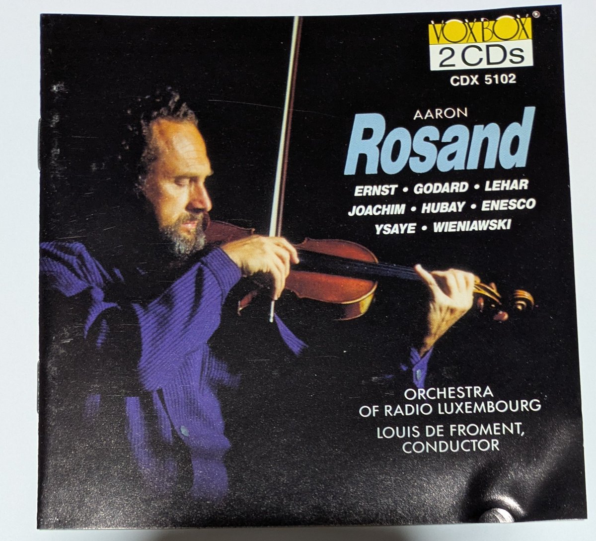 アーロン・ローザンドでヴァイオリン名曲集聴いています😆 先日