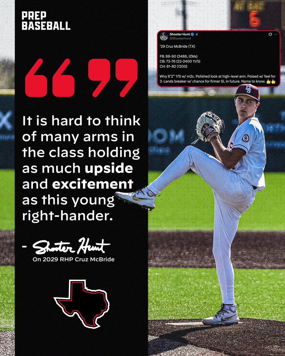 '29 RHP Cruz McBride 👀📈 

🔗: prepbsbl.com/4kU90os | <a href="/ShooterHunt/">Shooter Hunt</a> | <a href="/cruzmcbride_3/">Cruz McBride</a>