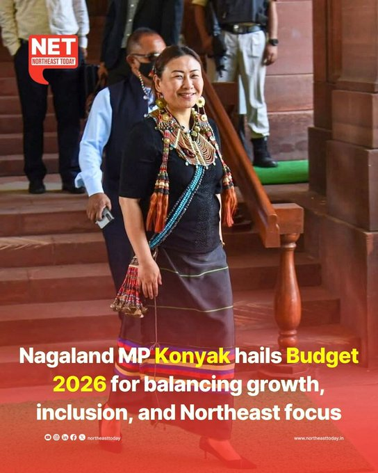 #Nagaland | S. Phangnon Konyak, Rajya Sabha Member of Parliament from Nagaland, said the Union Budget 2026 reflects a balance between economic growth and social inclusion while participating in a discussion in the Rajya Sabha. #Kohima x.com/NortheastToday…