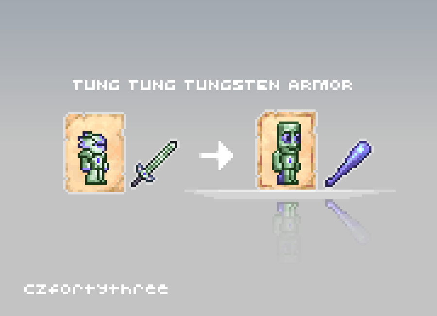 Tungsten armor., not my proudest spritework redd.it/1r3c24v