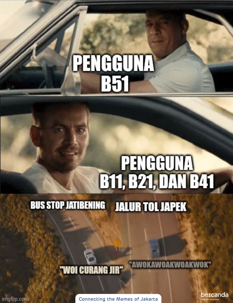 shitpostrans's tweet image. Bro langsung ngegas skip Jatibening