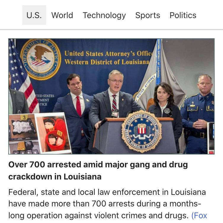 Over 700 arrested amid major gang and drug crackdown in Louisiana ...