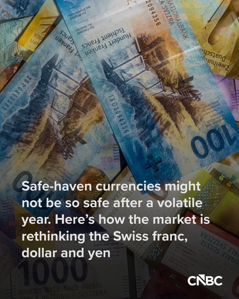 Market turbulence over the past year has seen investors looking to diversify and shore up their portfolios with safe haven assets like gold.

 ➡️ Typically, the U.S. dollar, the Japanese yen and the Swiss franc have also been viewed as stable assets that investors turn to in