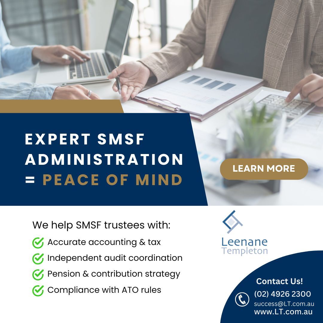 Managing an SMSF takes more than paperwork — accuracy, compliance, audits, and strategy all matter.

Leenane Templeton provides end-to-end SMSF administration to keep your fund compliant and focused on long-term outcomes.

🔗 leenanetempleton.com.au/why-good-smsf-…