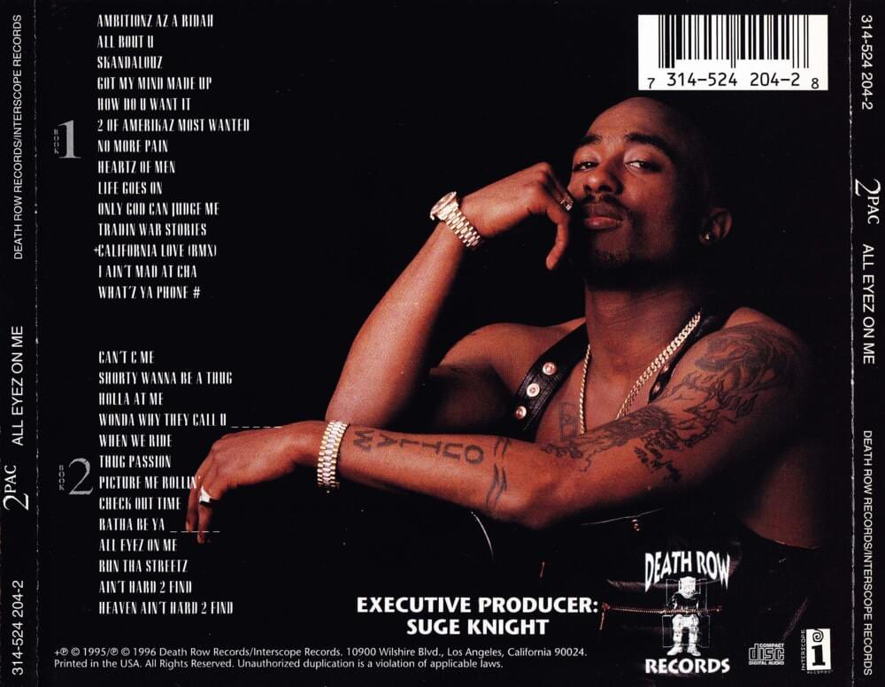 30 YEARS OF ‘ALL EYEZ ON ME’ 👁️

Today in 1996, 2Pac shared his fourth studio album—and final album released during his lifetime. It debuted at No. 1 on the Billboard 200 selling 566,000 copies in its first week. 

It was certified RIAA DIAMOND by the RIAA in 2014. Favorite