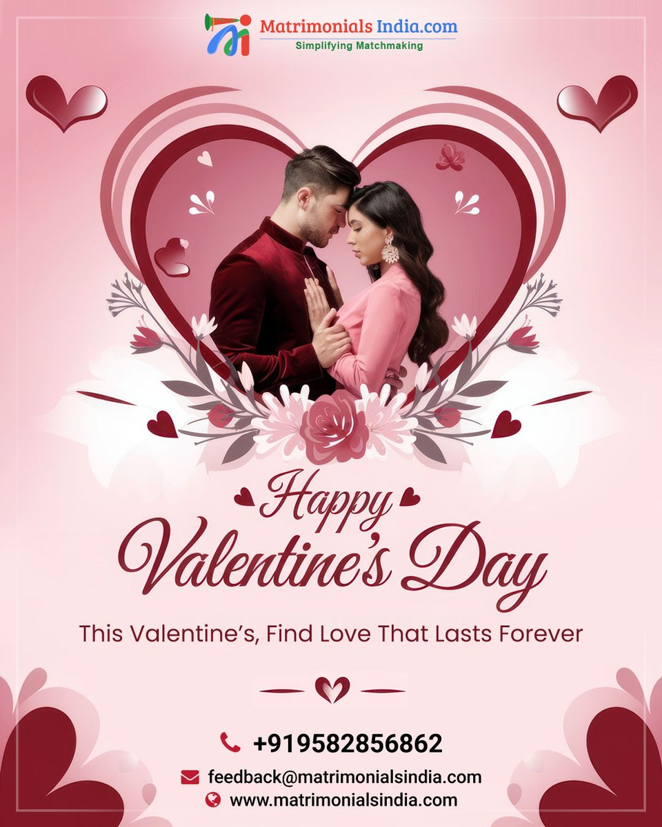 OnlineMATRIMONY's tweet image. ❤️💍 Love is not just about finding someone… it’s about finding the right one forever! 💍❤️

📞 Call us: +91 9582856862
📧 feedback@matrimonialsindia.com
🌐 matrimonialsindia.com

#ValentinesDay #HappyValentinesDay #FindYourMatch #LoveForever #SoulmateSearch #IndianMatrimony