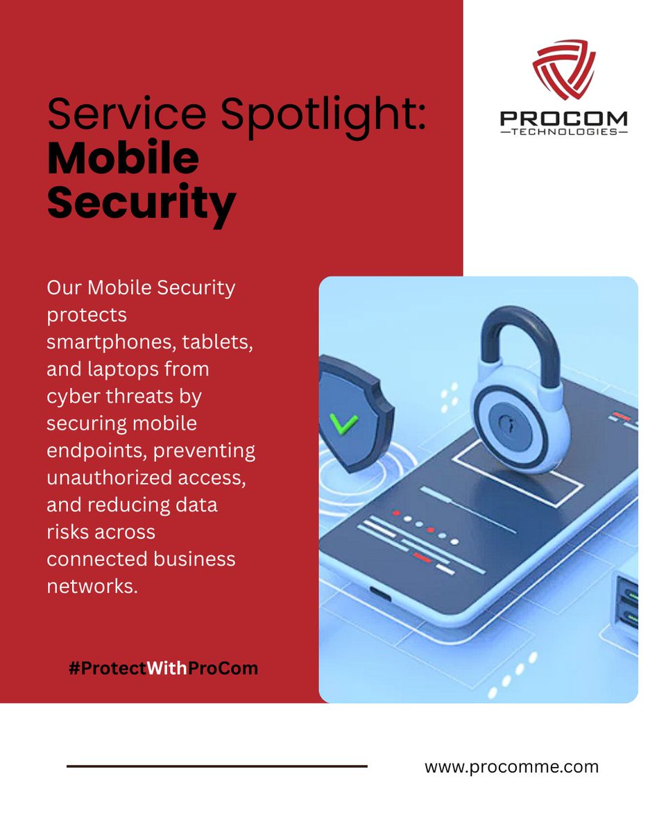 ProcomTech786's tweet photo. Secure every device. Protect every connection. 📱🔐

@ProcomTech786 Mobile Security safeguards smartphones, tablets &amp; laptops from evolving cyber threats. Stay protected on the go.

#MobileSecurity #CyberSecurity #EndpointSecurity #ProtectWithProCom https://t.co/y5tjzdEPPF