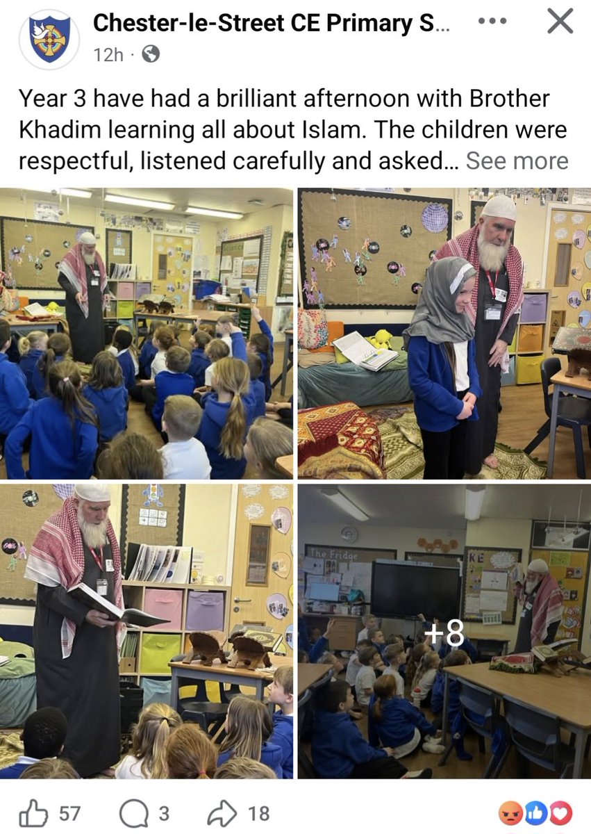 IfindRetards's tweet image. Year 3 students at this CHRISTIAN school in the UK being taught about Islam including how to wear a hijab and how to pray. 

Seems like an odd thing for a Christian school to teach their students.
