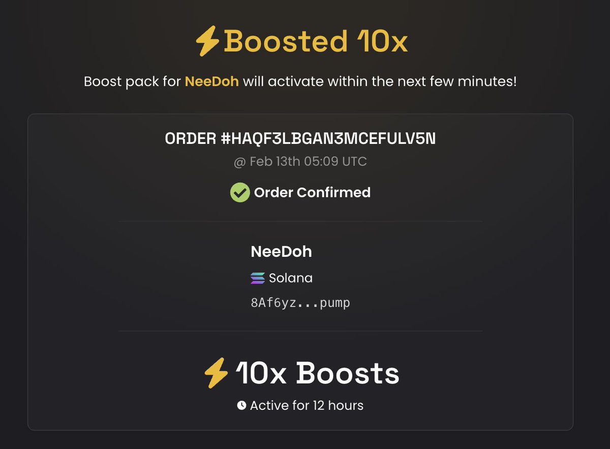 NeeDohX's tweet photo. We know what we are doing and everything has a reason!

Little present for the $NeeDoh community.

10X Boost!

8Af6yzR7AFRpkJ9QqpoFatKy31BpnHfehdQmJmKgpump https://t.co/IhNzkiwEB7