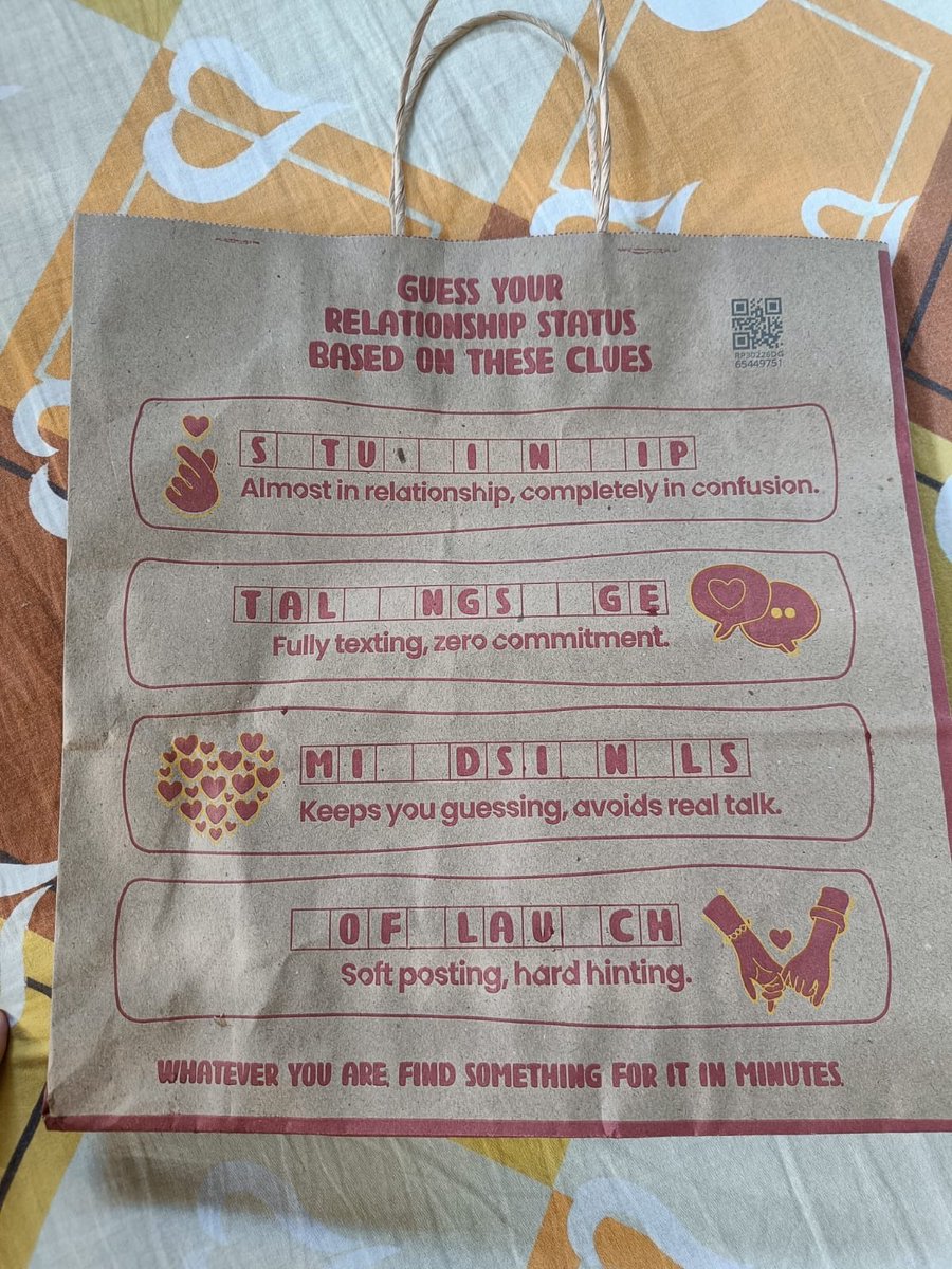 Nice one by flipkart  😄 — this is a relationship-status word puzzle try to solve