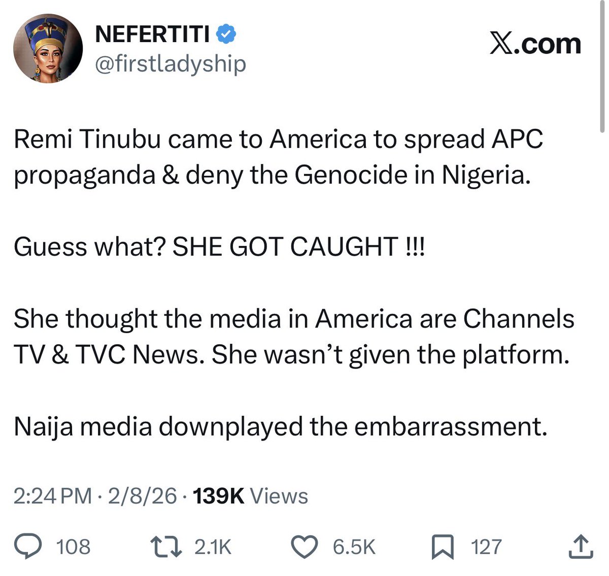 NEFERTITI tweet media