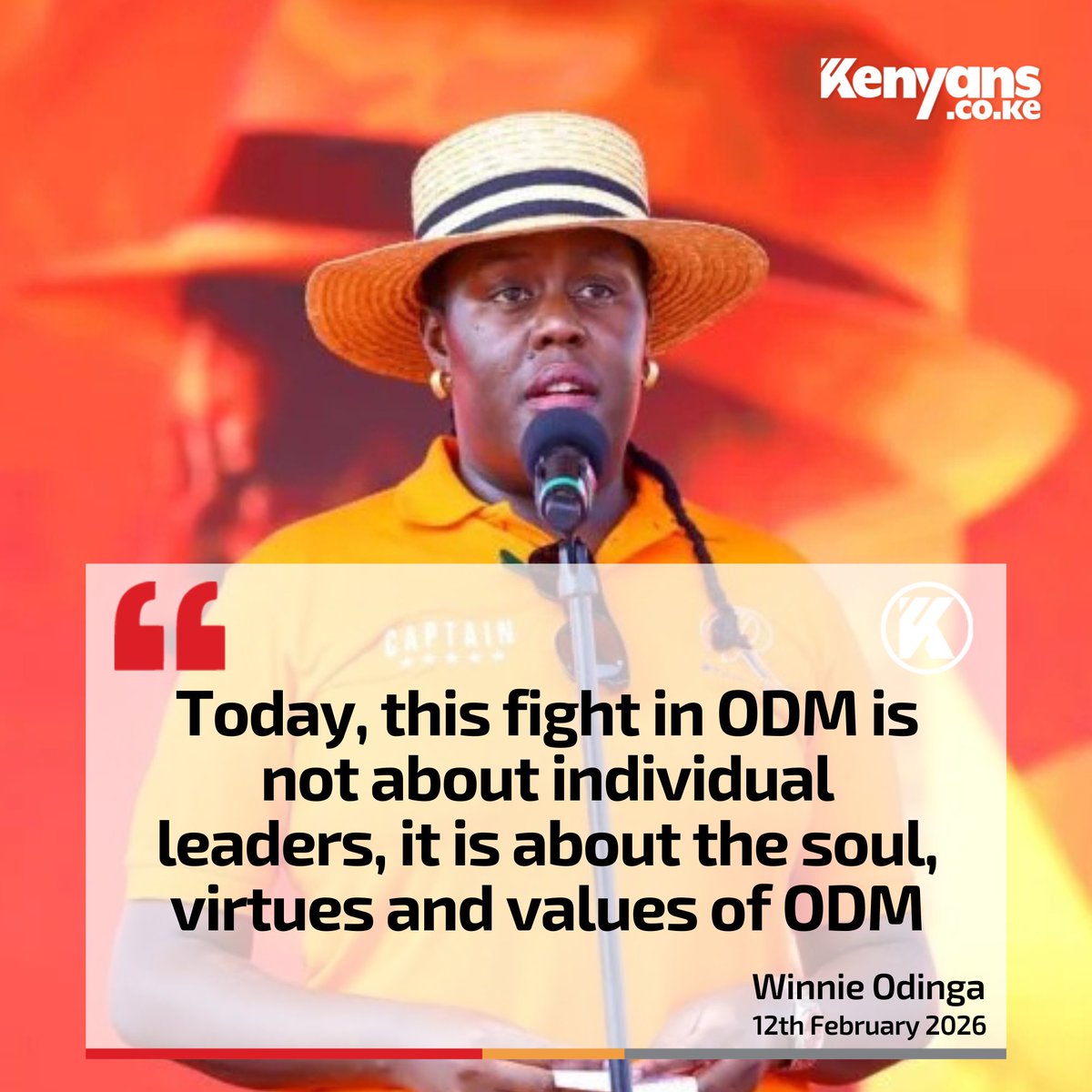 Today, this fight in ODM is not about individual leaders, it is about the soul, virtues and values of ODM - Winnie Odinga