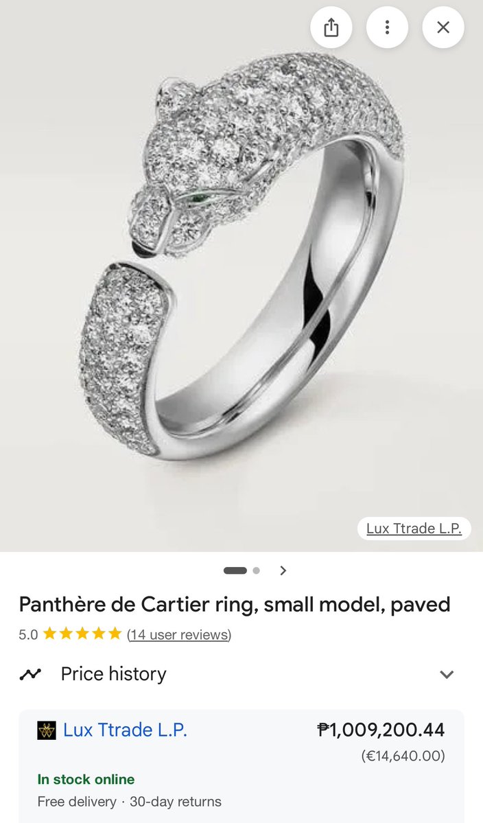 Winter wearing a Cartier ring

HEOL, THE PRICE 😳😵‍💫😭