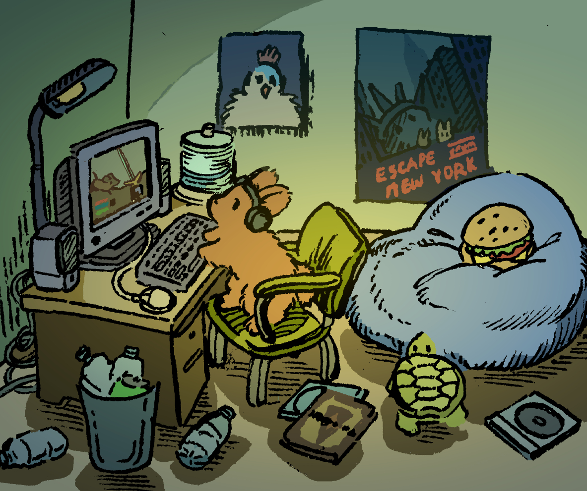 Daily bunny no.3228 is too close to the screen