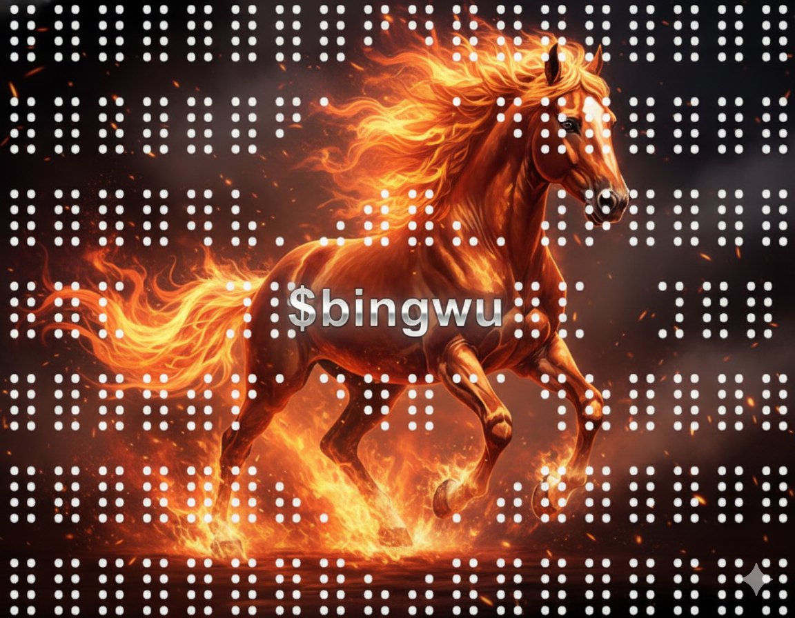 Pass1ve_Money's tweet photo. Hi there!

Have you checked out $BINGWU? 

Some cycles whisper. 丙午 bǐngwǔ roars. 
Locked-in team, unified community, momentum stacking fast.
This isn’t hype — it’s alignment. $BINGWU 

#BINGWU #LNY #2026 #MEME #BTC #ETH #SOL #FIREHORSE #1000X 

DMYNp65mub3i7LRpBdB66CgBAceLcQnv4gsWeCi6pump
